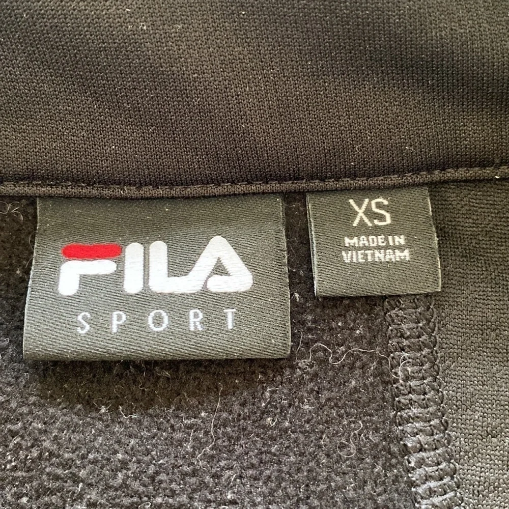 Fila Sport Athletic Track Jacket Full Zip Rainbow Trim Thumb Holes - Picture 5 of 12